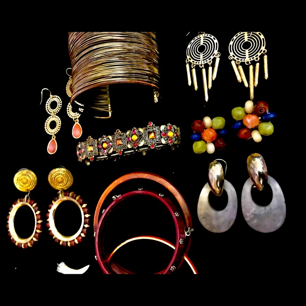 Bohemian Warm Tone Jewelry Lot